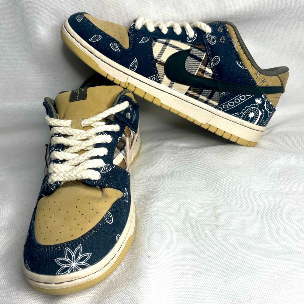 Nike Dunk Low Premium SB QS x Travis Scott Cactus Jack Shoes Mens Size US 10.5